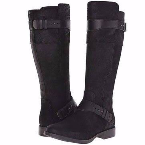ugg biker boots black